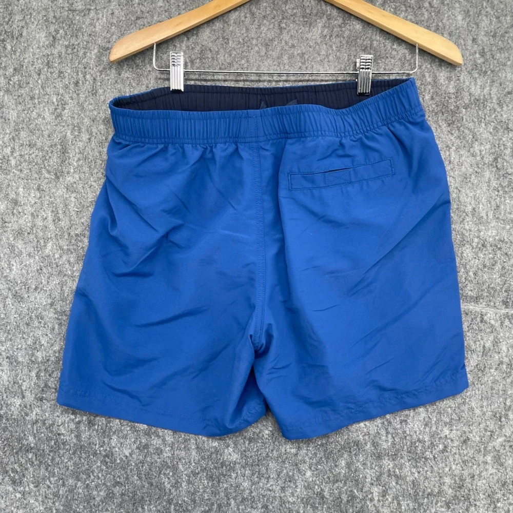 LL Bean Supplex Shorts Mens Medium Blue Mesh Lined Swim Trunks